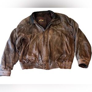 Vintage Adventure Bound Coat Mens XLT Wilsons Leather  Distressed Bomber Aviator